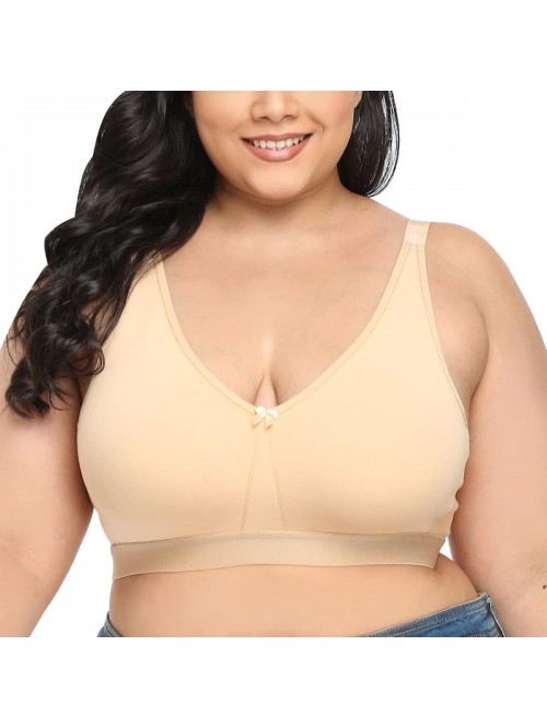 sheroine Women's Cotton Wirefree Plus Size Unlined...