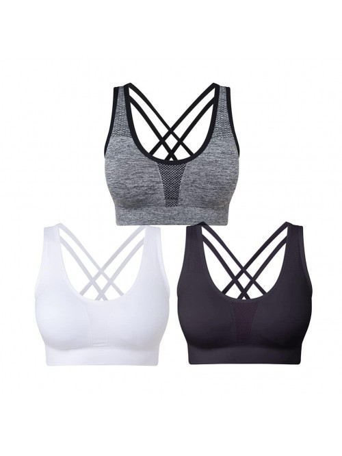 SEGRILA Women’s Sports Bras 3 Pack Crisscross Ba...